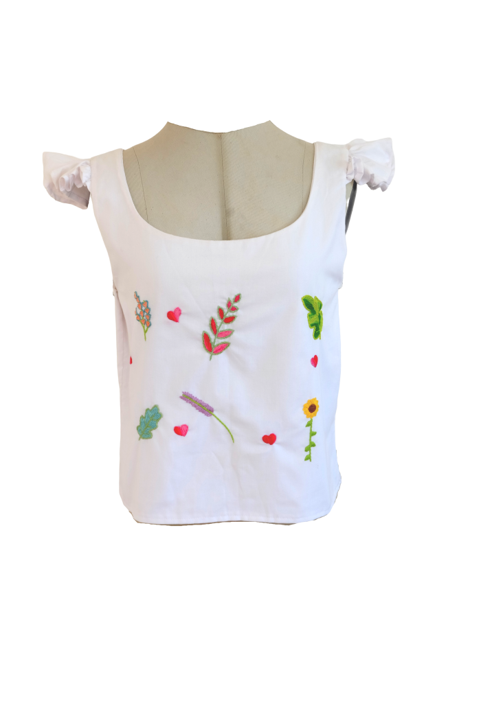 Blusa Roble Alto Bordada